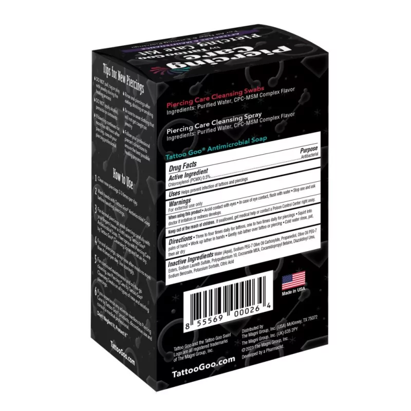 Kit de cuidado posterior para perforaciones Tattoo Goo