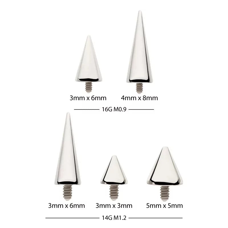 Punta de espiga para labret de titanio