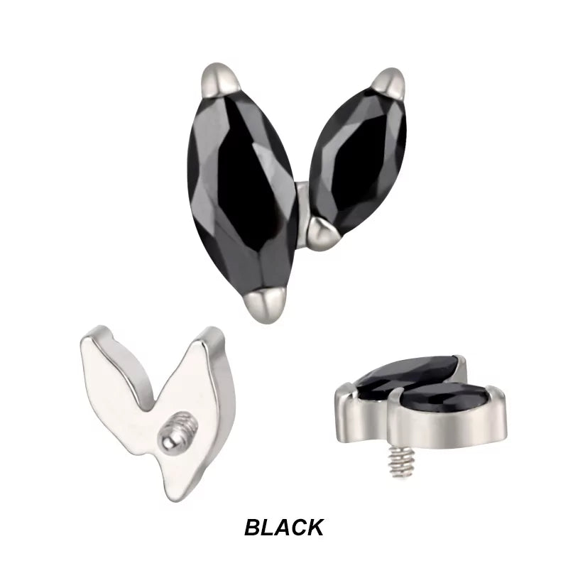 Puntas de piercing de titanio con circonio