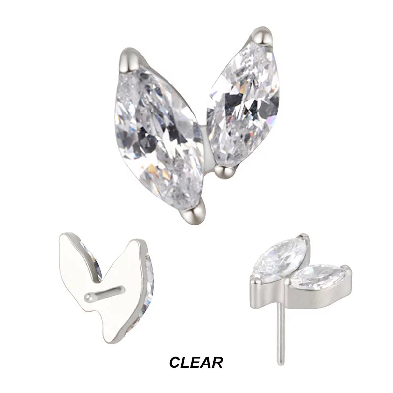 Puntas de piercing de titanio con circonio