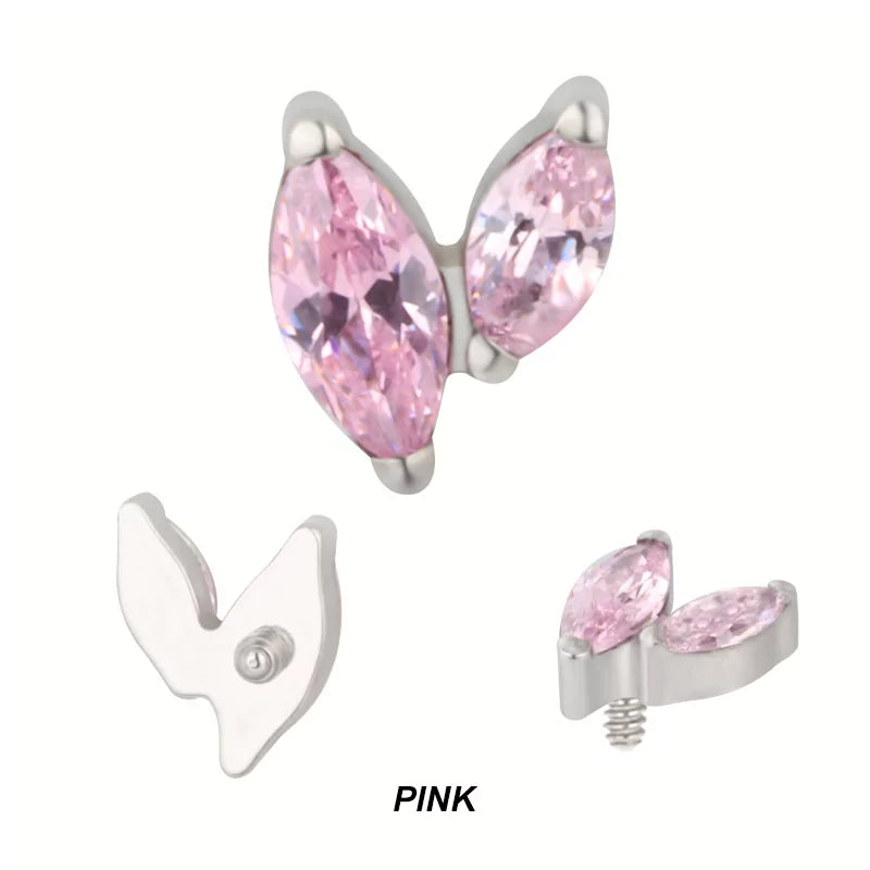 Puntas de piercing de titanio con circonio