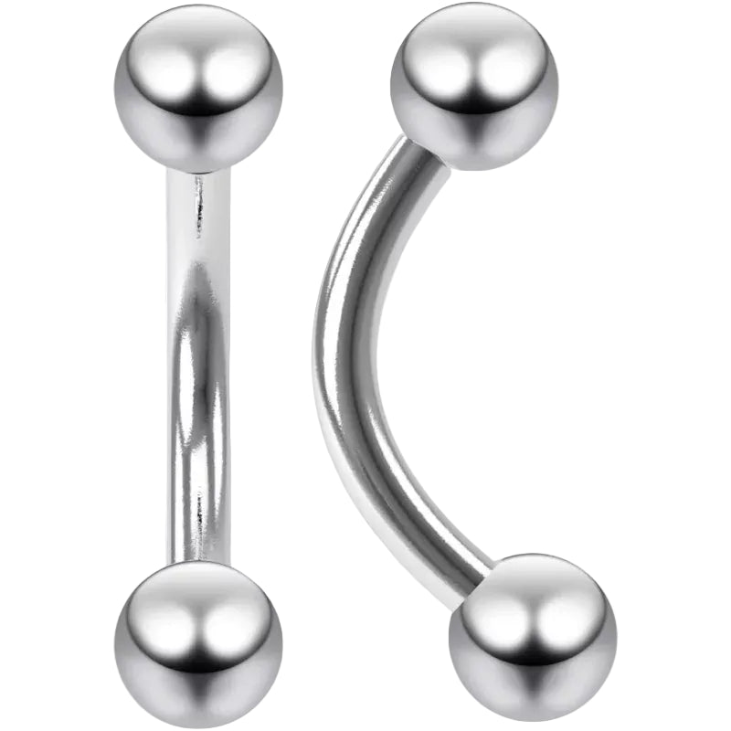 Labret Curvo de Titanio con Inserción