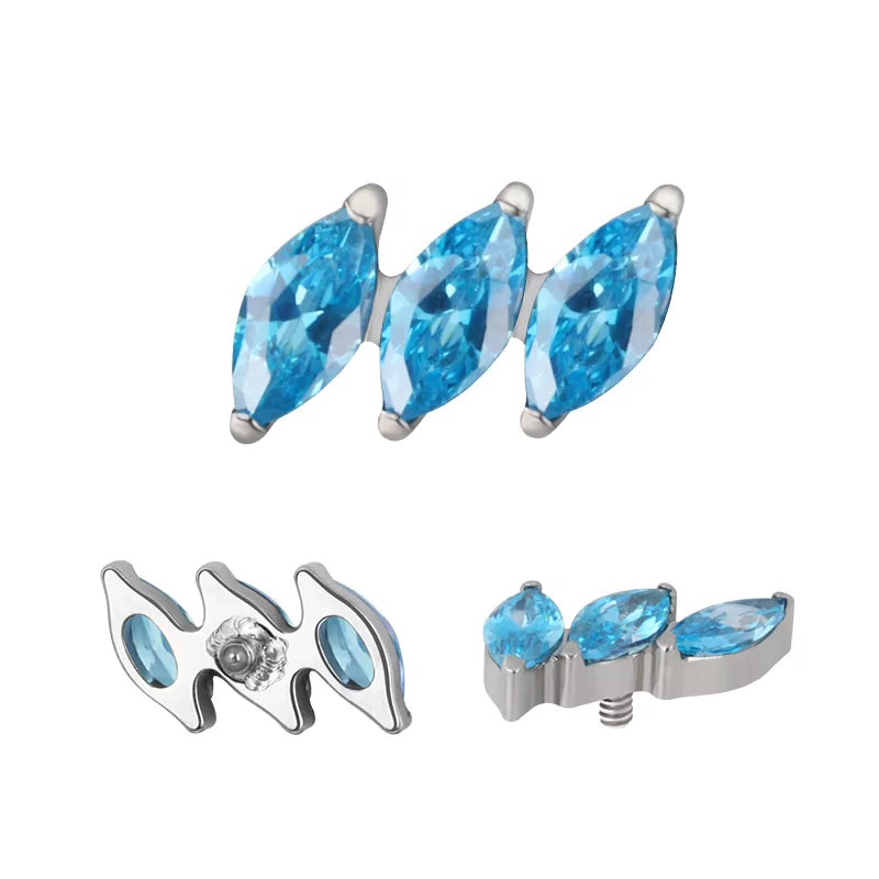 Anillo de titanio diagonal marquesa