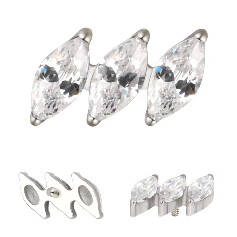 Anillo de titanio diagonal marquesa