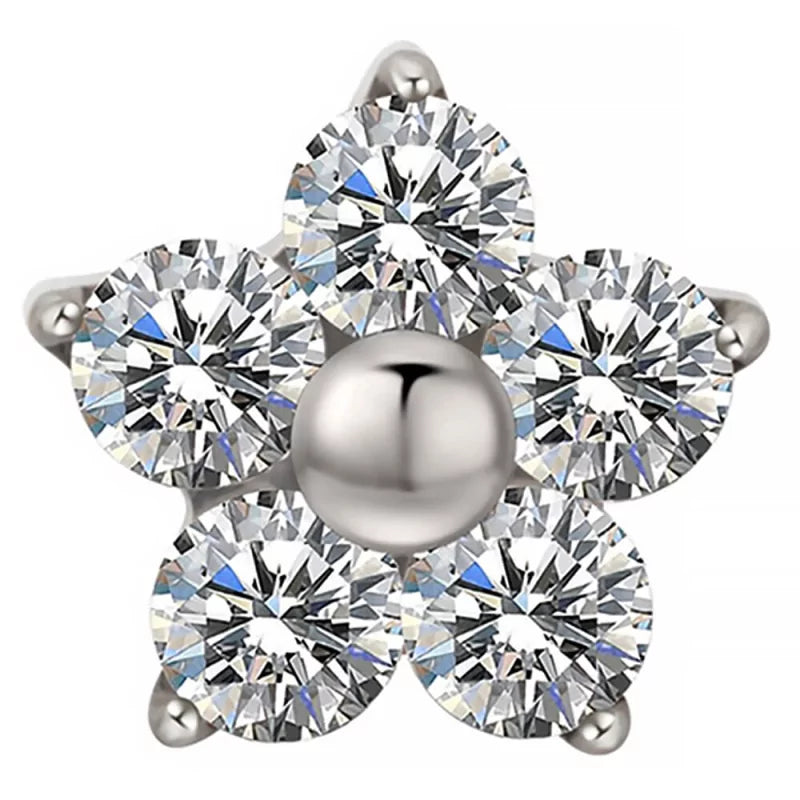 Anillo de Titanio Flor