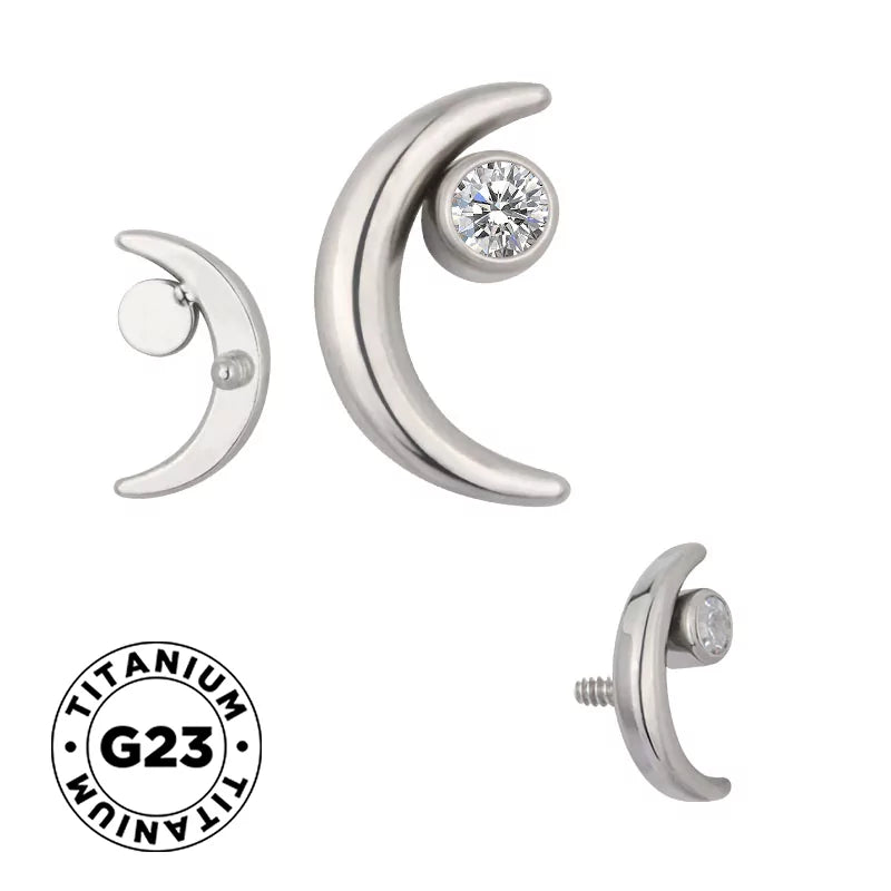 Anillo de titanio con bisel lunar