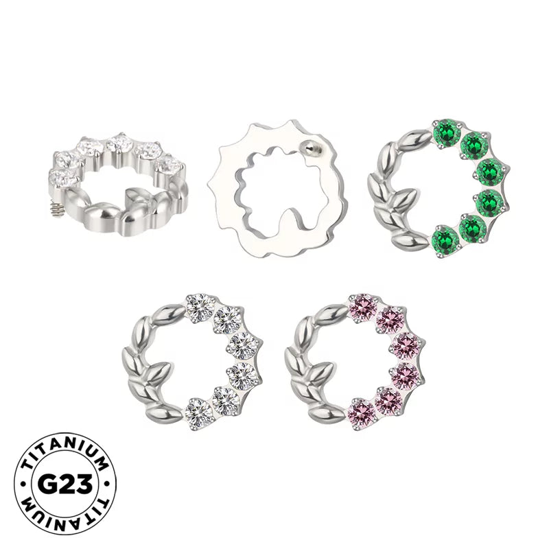 Anillo de titanio Corona de olivo