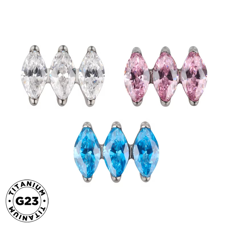 Anillo de titanio paralelo marquesa