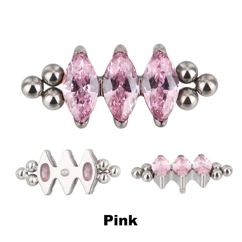 Anillo de titanio con bisel de tres cuentas