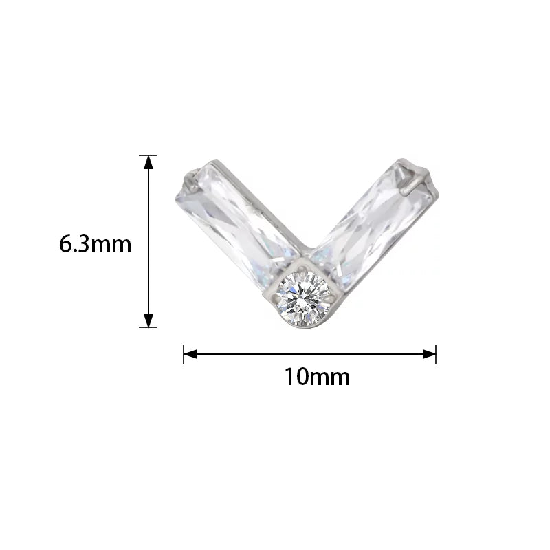 Anillo de titanio con forma de rectángulo doble