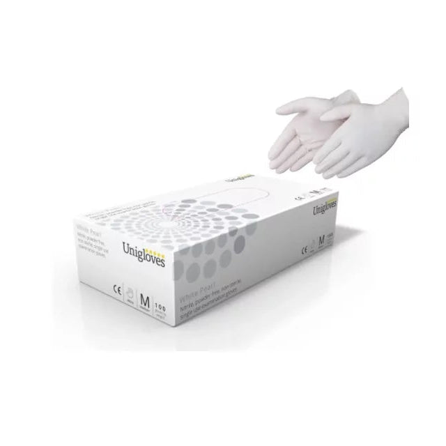 White Pearl Nitrile Gloves - BVShop