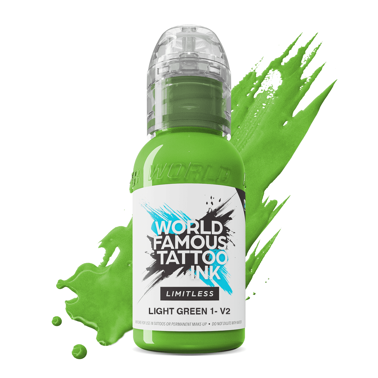 World Famous Limitless Tattoo Ink Light Green 1 v2 30ml - BVShop