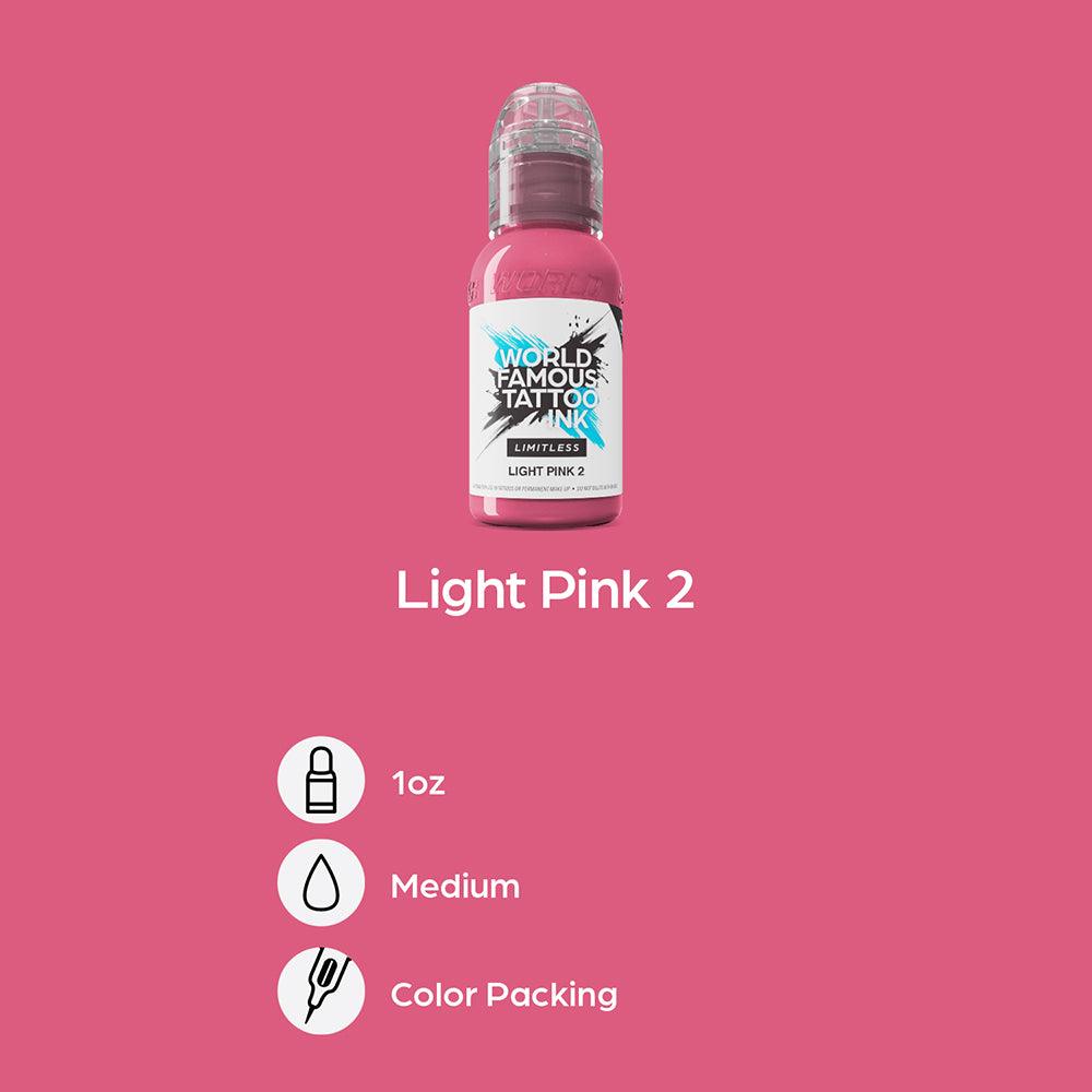 World Famous Limitless Tattoo Ink Light Pink 2 30ml - BVShop
