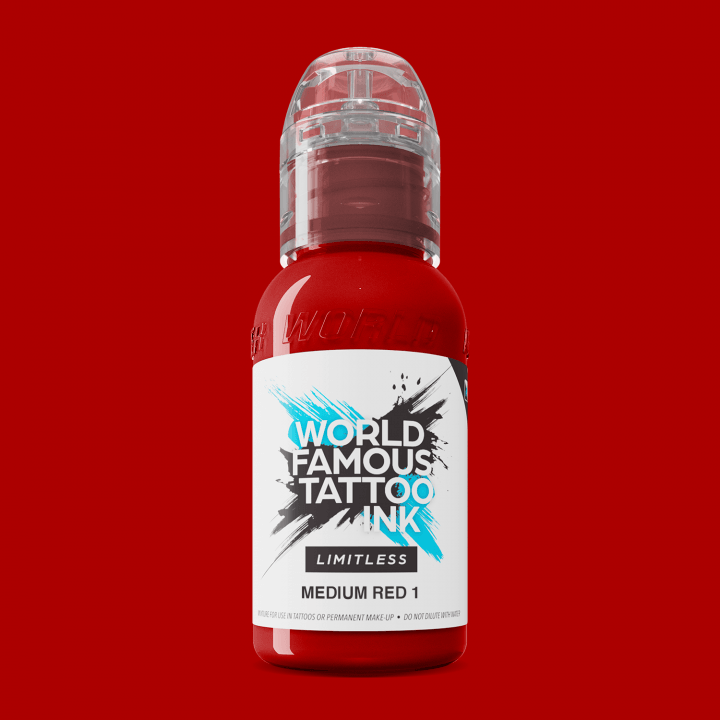 World Famous Limitless Tattoo Ink Medium Red 1 30ml - BVShop