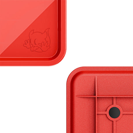 Ghost Tray Top Travel Tray Base full system with red accents, compact portable design, and sturdy construction for convenient travel use.
