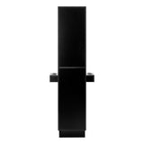 GABBIANO TOTEM BLACK hairdressing station with mirror and storage shelves for salon salon furniture setup
