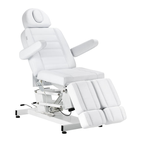 Azzurro 706 electric pedicure chair in white with a single motor, designed for beauty salon furniture use.