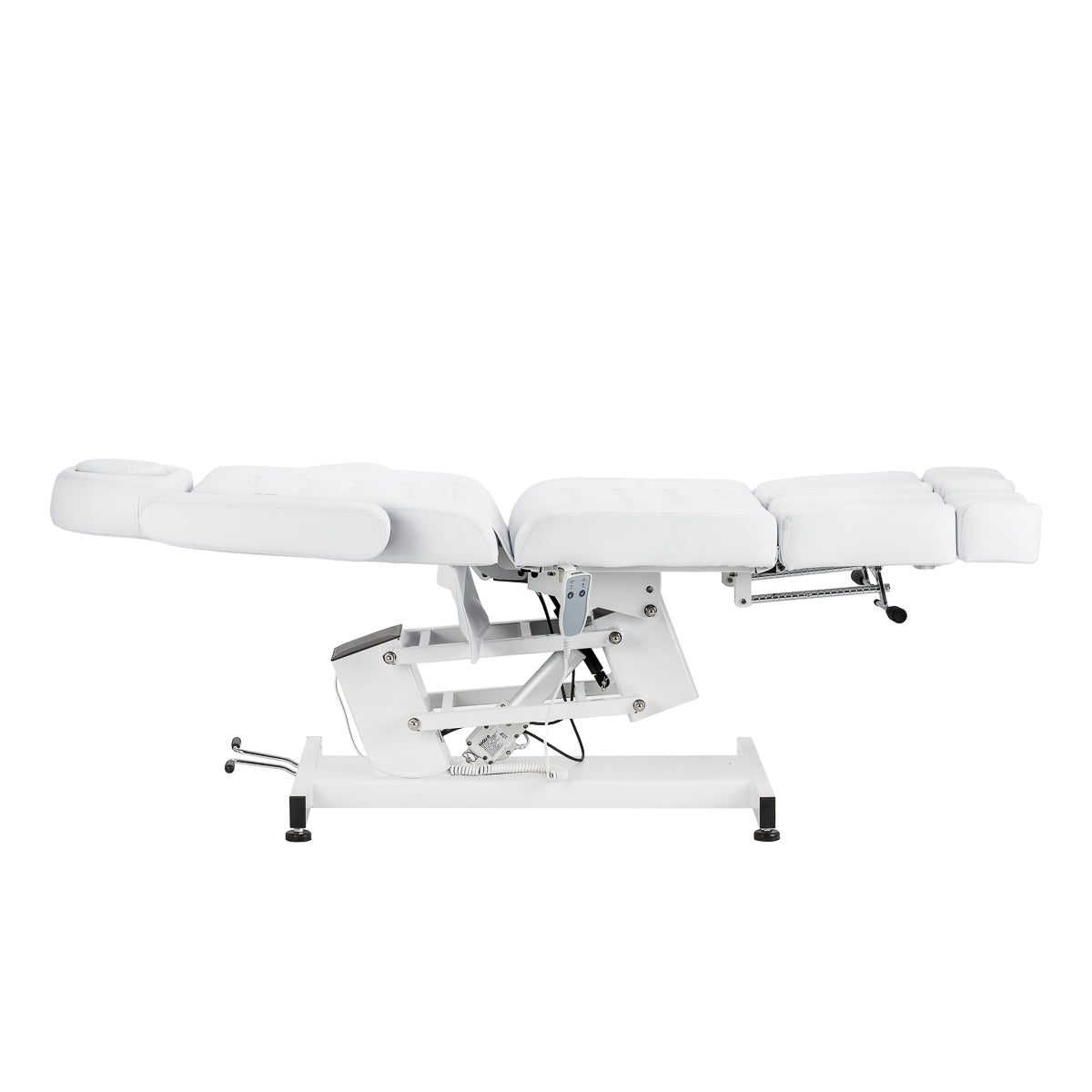 White Azzurro Electric Pedicure Chair 706 with one motor, designed for beauty salon furniture, featuring a comfortable, modern design.