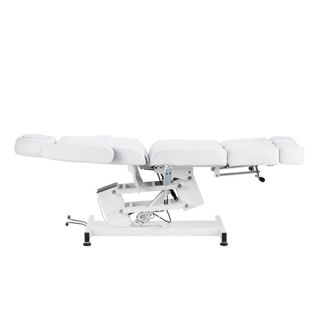 White Azzurro Electric Pedicure Chair 706 with one motor, designed for beauty salon furniture, featuring a comfortable, modern design.