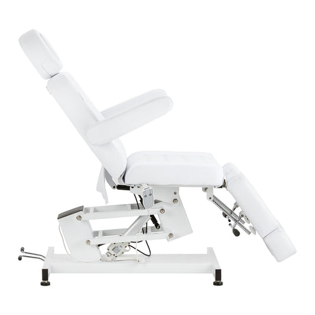 Azzurro 706 electric pedicure chair in white with single motor, designed for beauty salon furniture use.