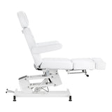 White electric pedicure chair with motor from AZZURRO, designed for beauty salon use, featuring a sleek modern design.