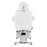 White electric pedicure chair by AZZURRO with a single motor, designed for beauty salon furniture.