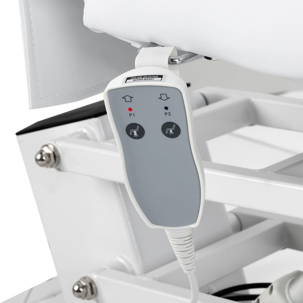 Azzurro 706 electric pedicure chair in white with a single motor, designed for beauty salon furniture use.
