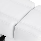 White electric pedicure chair by AZZURRO with a single motor designed for beauty salon use, featuring a comfortable seat and footrest.