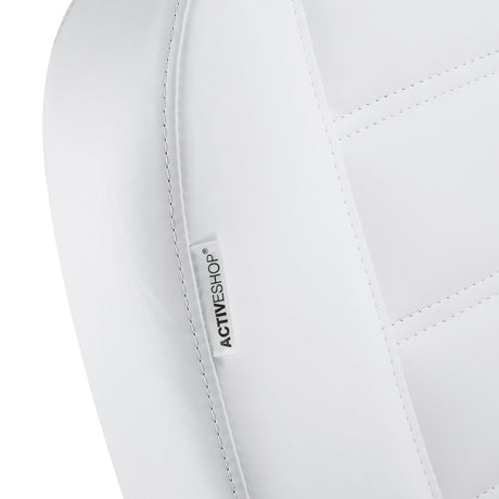White electric pedicure chair by AZZURRO with one motor, designed for beauty salons, featuring a comfortable seat and modern styling.