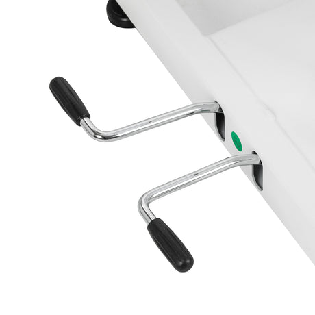 White electric pedicure chair by AZZURRO with one motor, designed for beauty salon furniture, featuring a comfortable seating area.