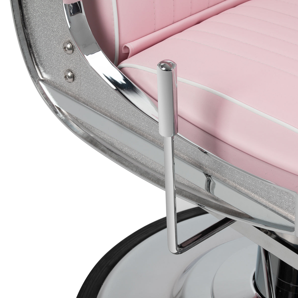 Gabbiano Visionerio barber chair pink chrome frame - BVShop