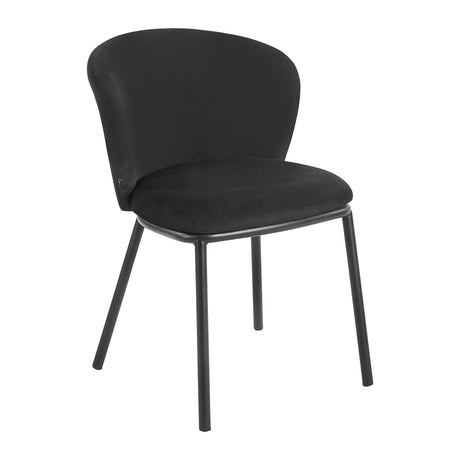 4RICO Linea black velour chair for salon and office interiors