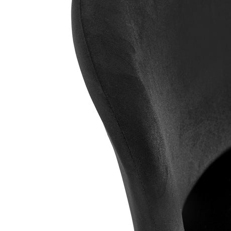 4RICO Linea chair side view with black metal legs