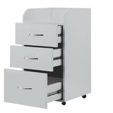Grey cabinet Kombi from ACTIVESHOP beauty salon furniture, with drawers and storage compartments, suitable for salon organization