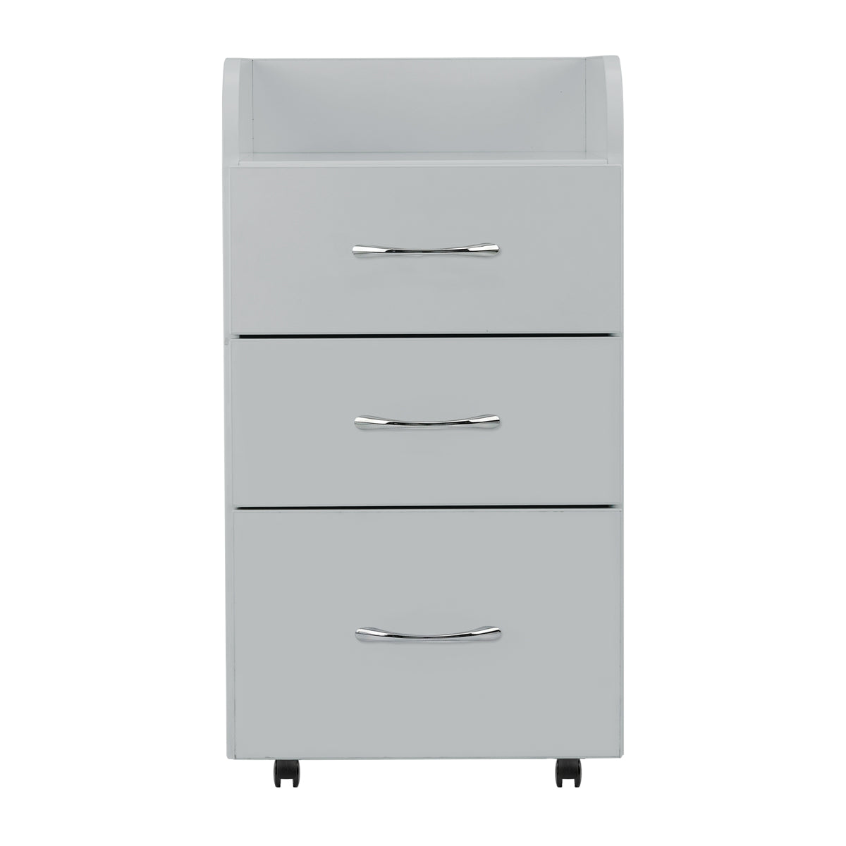 Grey cabinet Kombi for beauty salon furniture by ACTIVESHOP, featuring multiple storage compartments and a sleek modern design.
