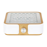 MOMO Dust Absorber P30 60W in white and gold finish, with sleek design and air filter components visible.