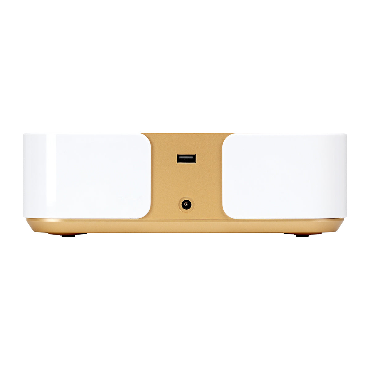 MOMO Dust Absorber Momo P30 60W in white and gold with sleek design and control buttons on the front panel.