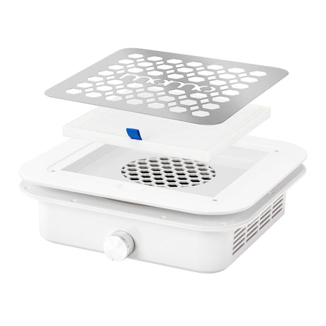 White MOMO Dust Absorber Momo P30 built-in 60W with sleek design and filter system, shown from a front view.