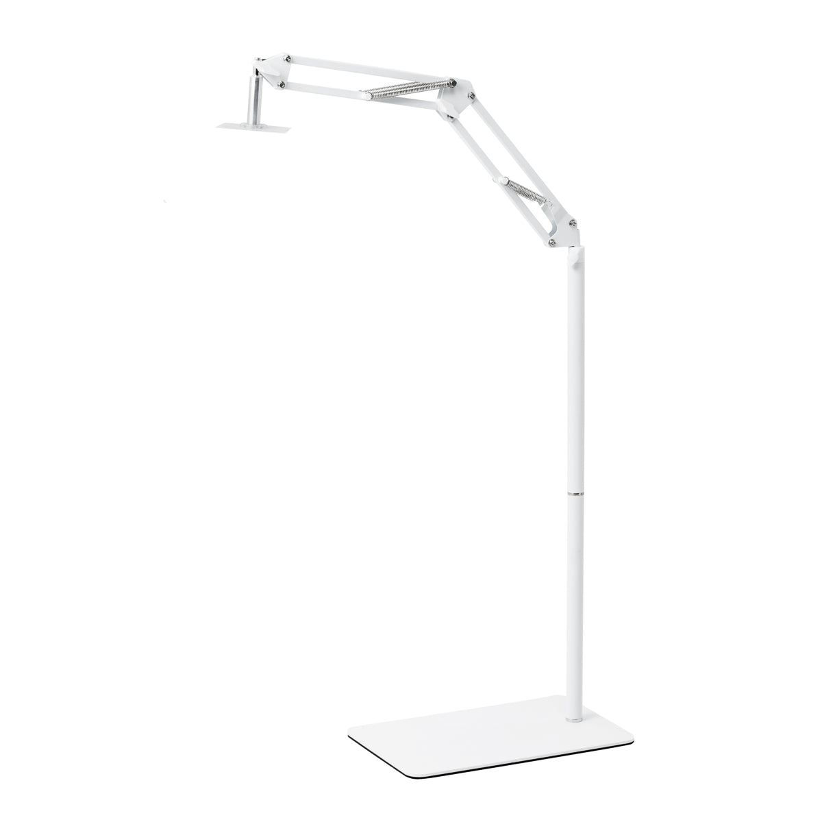 GLOW soporte regulable para lámpara UV/LED de pedicura – Blanco; brazo articulado, primera posición
