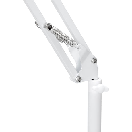 GLOW soporte regulable para lámpara UV/LED de pedicura – Blanco; detalle de la articulación regulable