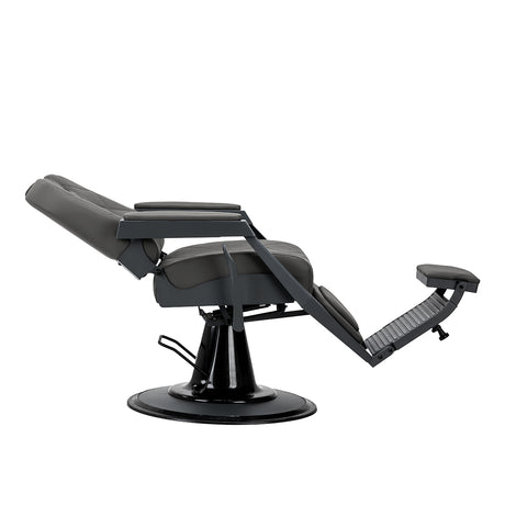 Gabbiano Bruno barber chair hydraulic base and grey round foot