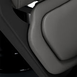 Full view of graphite Gabbiano Bruno barber chair for salon interior