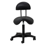 Taburete de salón negro ACTIVESHOP 6001 con elevación a gas ajustable