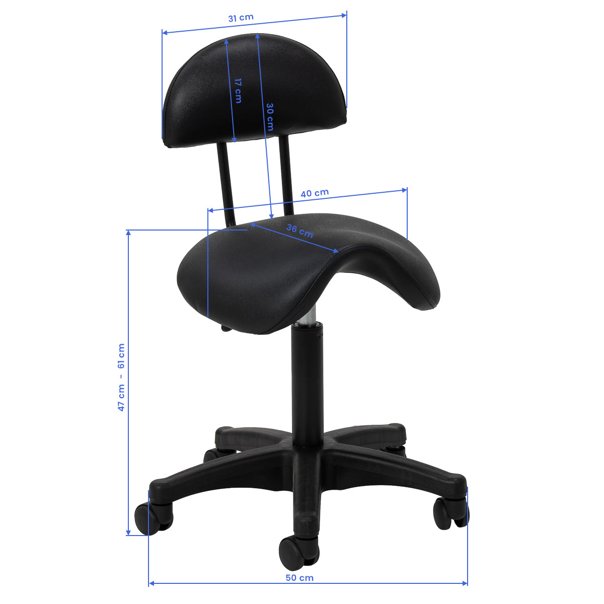 Taburete cosmético ergonómico ACTIVESHOP 6001 para salón profesional