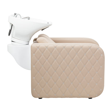 Gabbiano Sylvia Plus Lavacabezas Eléctrico Con Masaje – Beige · Vista lateral