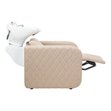 Gabbiano Sylvia Plus Lavacabezas Eléctrico Con Masaje – Beige · Posición del reposapiés