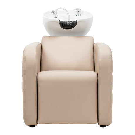 Gabbiano Sylvia Plus Lavacabezas Eléctrico Con Masaje – Beige · Vista frontal