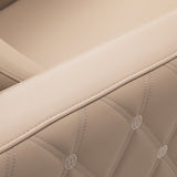 Gabbiano Sylvia Plus Lavacabezas Eléctrico Con Masaje – Beige · Detalle de costuras del tapizado