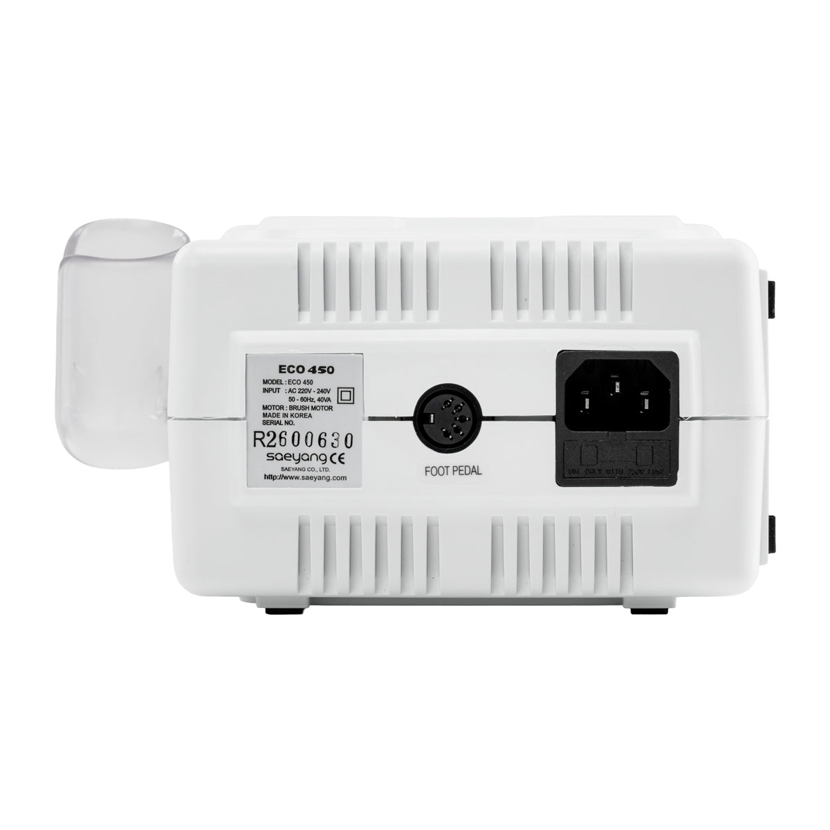 Saeyang Marathon Eco 450 Torno Con SH37L(M45) – 100W · Etiqueta eléctrica