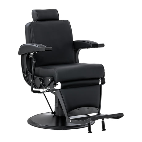 Gabbiano Continental Sillón De Barbería Con Masaje – Negro · Vista general